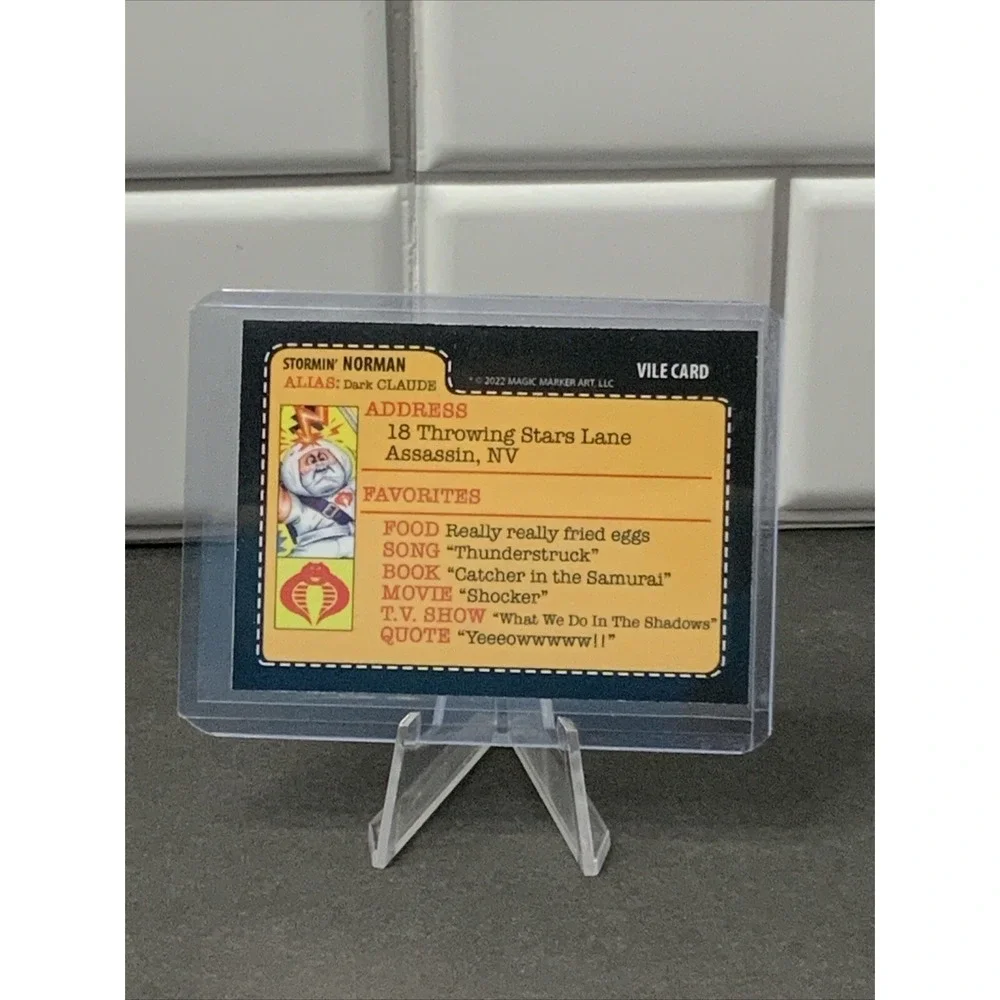Gi Jokes Stormin' Norman 7a Gi Joe Parody Storm Shadow 2022 Trading Card